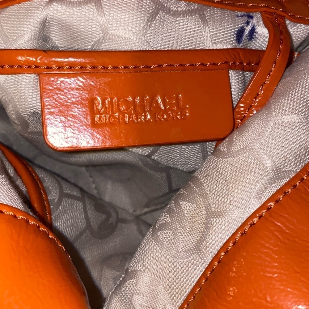 Michael Kors Lillie Woven Shoulder Bag - Orange Tan - Picture 3 of 10